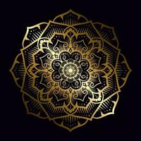 Mandala Pattern Applied Thai Art Style With Golden Gradient vector