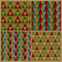Triangle Pattern Set Merry Christmas Wallpaper vector