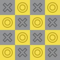 Tic Tac Toe Game Pattern Checkered Background vector