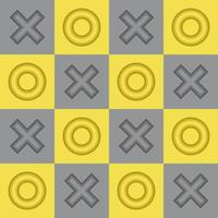 Tic Tac Toe Game Pattern Checkered Background vector