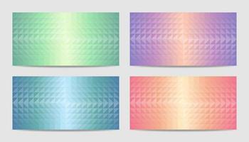 Pastel Color Set Geometric Triangle Background vector