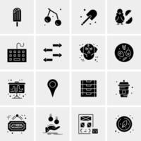 16 iconos de negocios universales vector ilustración de icono creativo para usar en proyectos relacionados con la web y dispositivos móviles