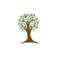 family tree logo template vector