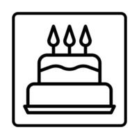 Cake Icon. Social media sign icons. Vector illustration isolated for graphic and web design.