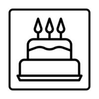 Cake Icon. Social media sign icons. Vector illustration isolated for graphic and web design.