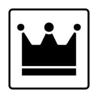 icono sólido de la corona. iconos de signos de redes sociales. ilustración vectorial aislada para diseño gráfico y web. vector