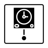 icono sólido del reloj. iconos de signos de redes sociales. ilustración vectorial aislada para diseño gráfico y web. vector