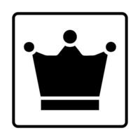 icono sólido de la corona. iconos de signos de redes sociales. ilustración vectorial aislada para diseño gráfico y web. vector