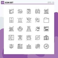 25 Creative Icons Modern Signs and Symbols of pollution images toy design gdpr Editable Vector Design Elements