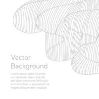 Abstract vector background with hand draw wave elements, square form. Vector illustration.