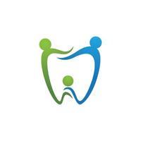 Ilustración de vector de plantilla de logotipo dental