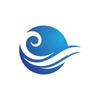 Water wave icon vector