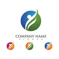 Human character logo sign vector