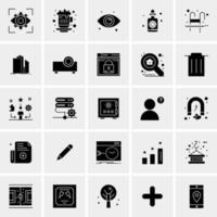 25 iconos de negocios universales vector ilustración de icono creativo para usar en proyectos relacionados con la web y dispositivos móviles