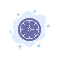 Alarm Clock Stopwatch Time Blue Icon on Abstract Cloud Background vector