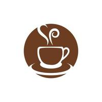 plantilla de logotipo de taza de café vector