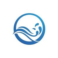 Water wave icon vector