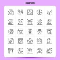 contorno 25 conjunto de iconos de halloween diseño de estilo de línea vectorial conjunto de iconos negros paquete de pictogramas lineales ideas de negocios web y móviles diseño ilustración vectorial vector