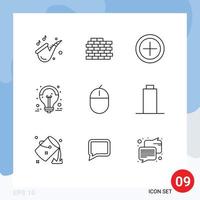 Pack of 9 creative Outlines of gadget computers money sale advertisement big sale Editable Vector Design Elements