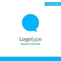 chat instagram interfaz azul sólido logotipo plantilla lugar para eslogan vector
