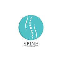 Spine diagnostics symbol logo template vector illustration