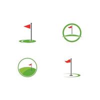 icono de ilustración de vector de plantilla de logotipo de golf