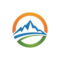 logotipo de icono de montaña vector