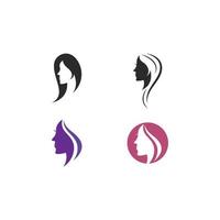 plantilla de logotipo de icono de mujer de belleza vector