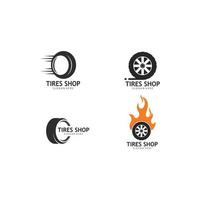 Set of tires logo vector icon illustration template