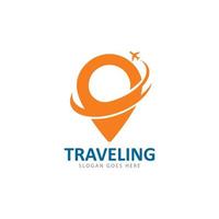 Travel logo vector icon template