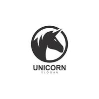 ilustración de icono de vector de plantilla de logotipo de unicornio