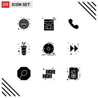 Stock Vector Icon Pack of 9 Line Signs and Symbols for clinical study wifi education call Editable Vector Design Elements