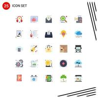 Set of 25 Modern UI Icons Symbols Signs for mixer search internet gear holiday Editable Vector Design Elements
