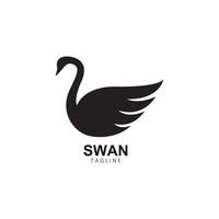 Swan logo Template vector illustration