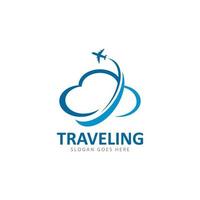 Travel logo vector icon template