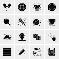 16 iconos universales de negocios vector ilustración de icono creativo para usar en proyectos relacionados con la web y dispositivos móviles