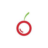 cherry logo vector icon