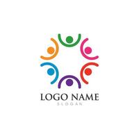 Adoption and community care Logo template vector