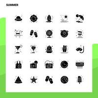 25 Summer Icon set Solid Glyph Icon Vector Illustration Template For Web and Mobile Ideas for business company