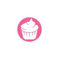 ilustración de icono de vector de cupcake