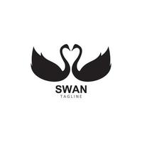 Swan logo Template vector illustration