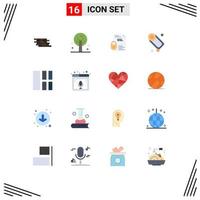 User Interface Pack of 16 Basic Flat Colors of collage cleaning banking bath ssl Editable Pack of Creative Vector Design Elements