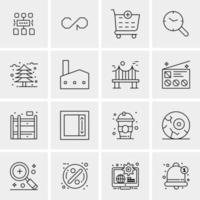 16 Universal Business Icons Vector Creative Icon Illustration to use in web and Mobile Related project