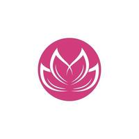 Beauty Vector Lotus flowers design logo Template