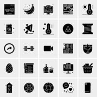 25 iconos de negocios universales vector ilustración de icono creativo para usar en proyectos relacionados con la web y dispositivos móviles