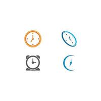 time clock logo design vector