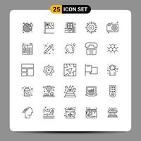 25 Creative Icons Modern Signs and Symbols of party fireworks city event route Editable Vector Design Elements