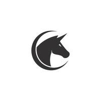 Unicorn logo template vector icon illustration