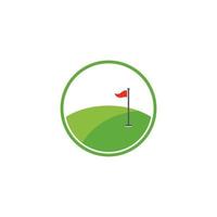 icono de ilustración de vector de plantilla de logotipo de golf