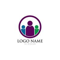 Adoption and community care Logo template vector